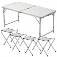Стіл та стільці для пікніка Folding Table Білий