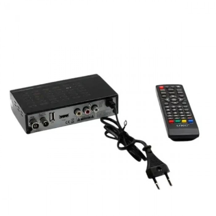 Тюнер цифровий DVB-T2 з підтримкою WiFi адаптера UKC T2-0968 Чорний