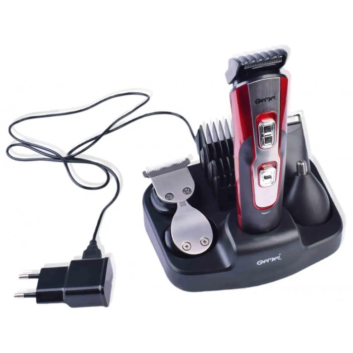 Акумуляторна машинка для стрижки Geemy Gm-592 10 в 1 