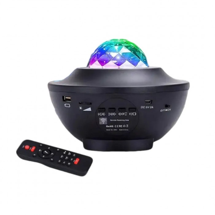 Ночник проектор Галактика со звездами с пультом и Bluetooth LY-427 