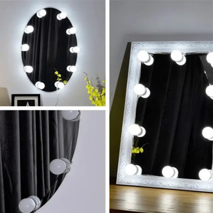 LED-лампочки 10 шт. для гримерного дзеркала 3 режими VANITY MIRROR LIGHTS 
