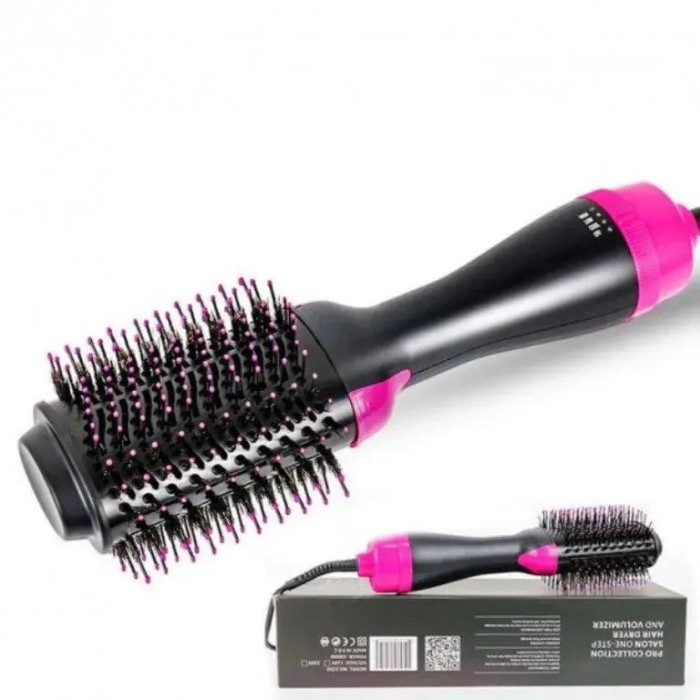 Фен - щітка для волосся One Step Hair Dryer and Styler 3 в 1 Чорна