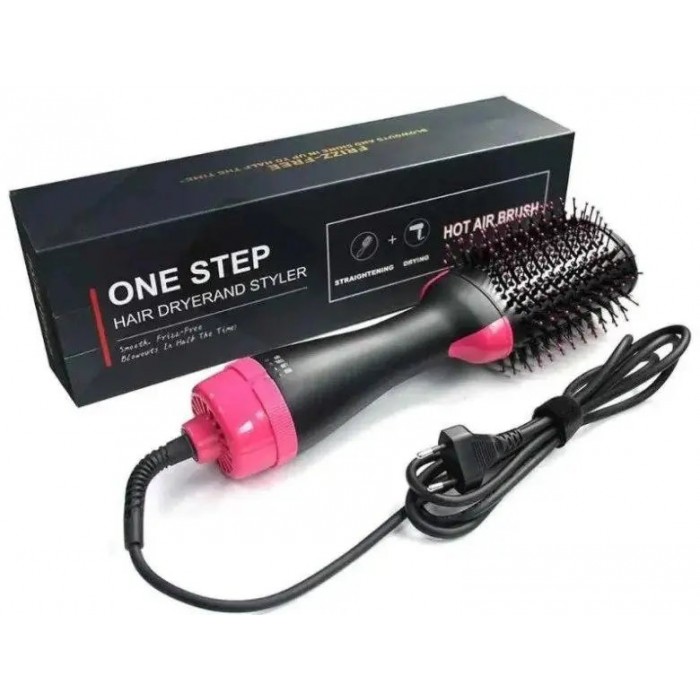 Фен - щітка для волосся One Step Hair Dryer and Styler 3 в 1 Чорна