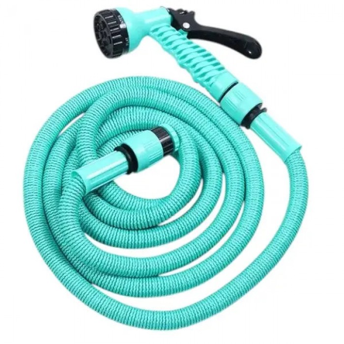 Шланг поливочный растягивающийся 30м с насадкой для полива EXPANDABLE GARDEN HOSE K-100FT Бирюзовый 