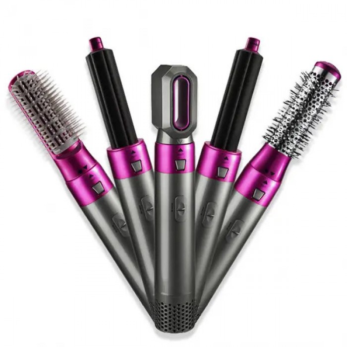 Фен щетка мультистайлер для волос 5 в 1 Hot Air Styler 5 насадок 