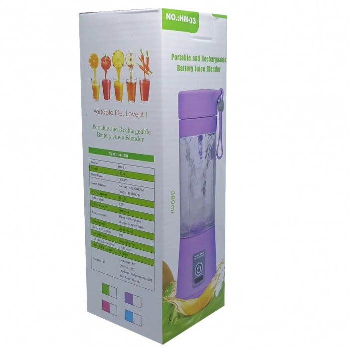 Блендер Smart Juice Cup Fruits USB Зеленый 4 ножа