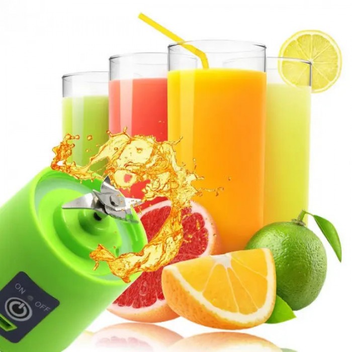 Блендер Smart Juice Cup Fruits USB Зеленый 4 ножа
