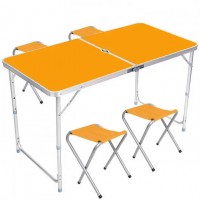 Стіл та стільці для пікніка Folding Table Помаранчевий