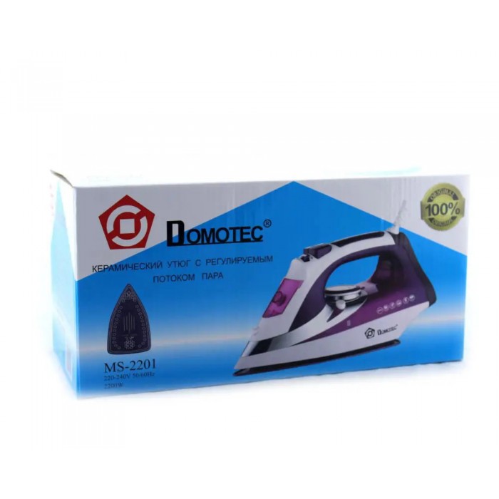 Праска Domotec з керамічною підошвою MS 2201 2200W Фіолетовий