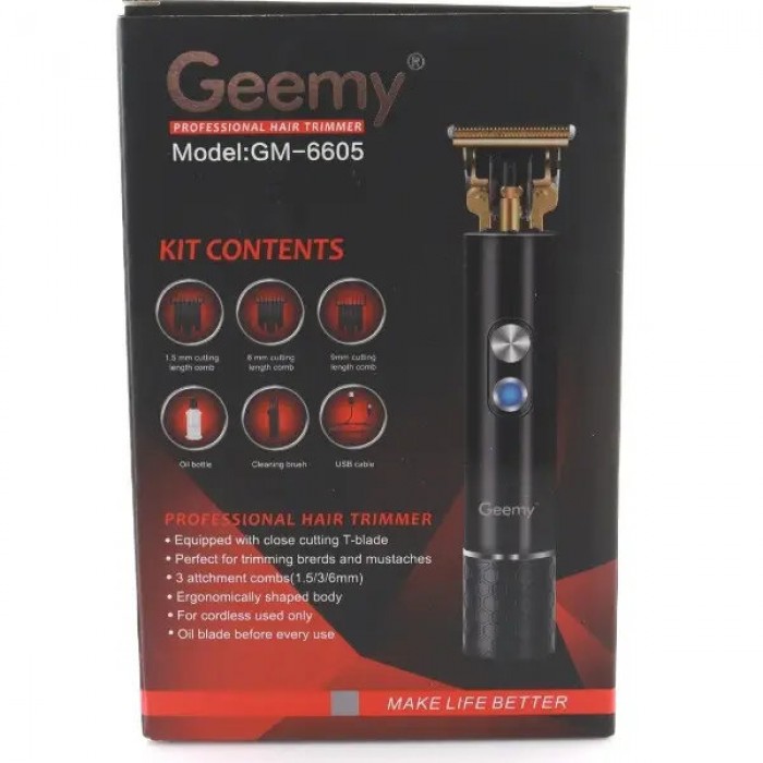 Машинка для стрижки GEEMY GM-6605 Черная
