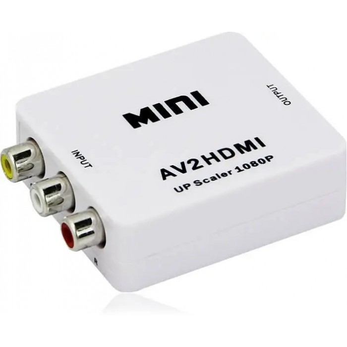 Конвертер видеосигнала AV в HDMI белый